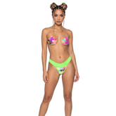 Neon Starburst Pasties & Thong Set