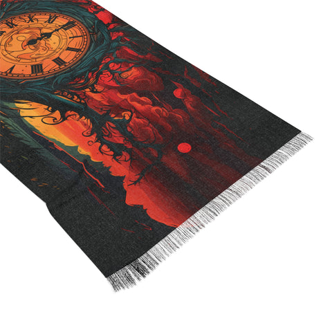 iRaveBabe® Crimson Clock Pashmina