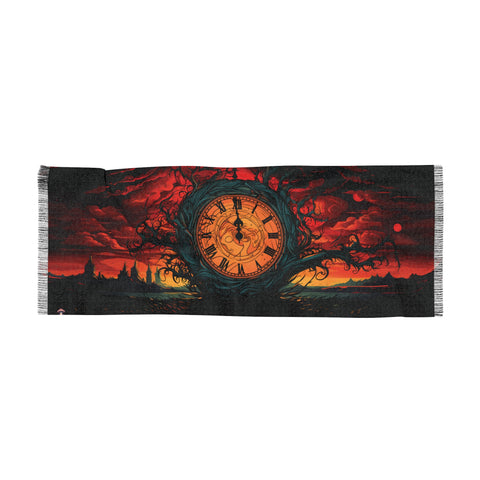 iRaveBabe® Crimson Clock Pashmina