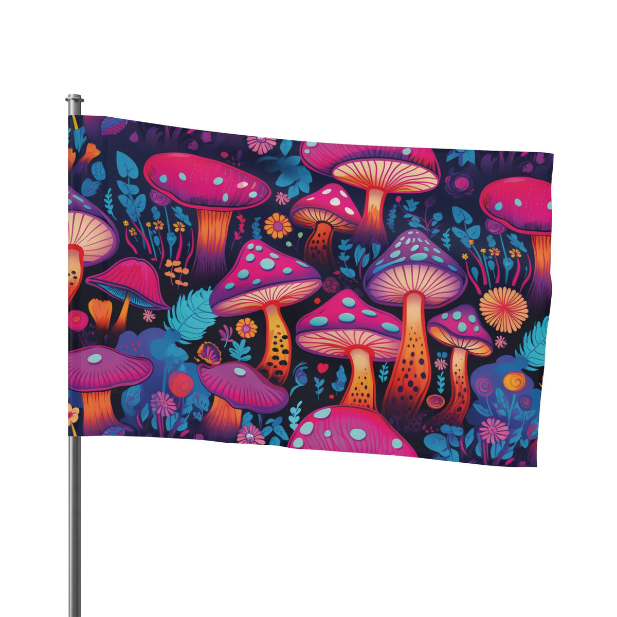 iRaveBabe® Shroom Sky Garden Flag