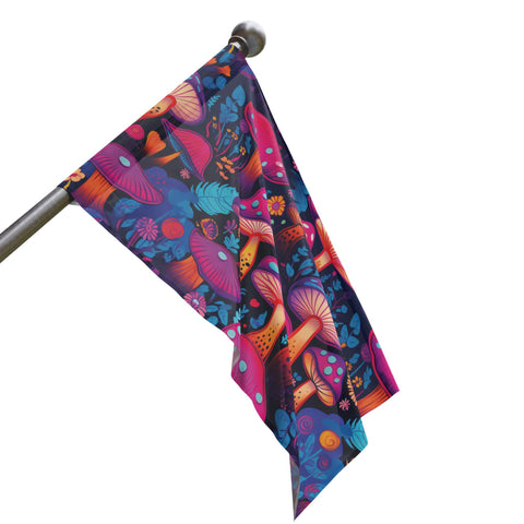 iRaveBabe® Shroom Sky Garden Flag