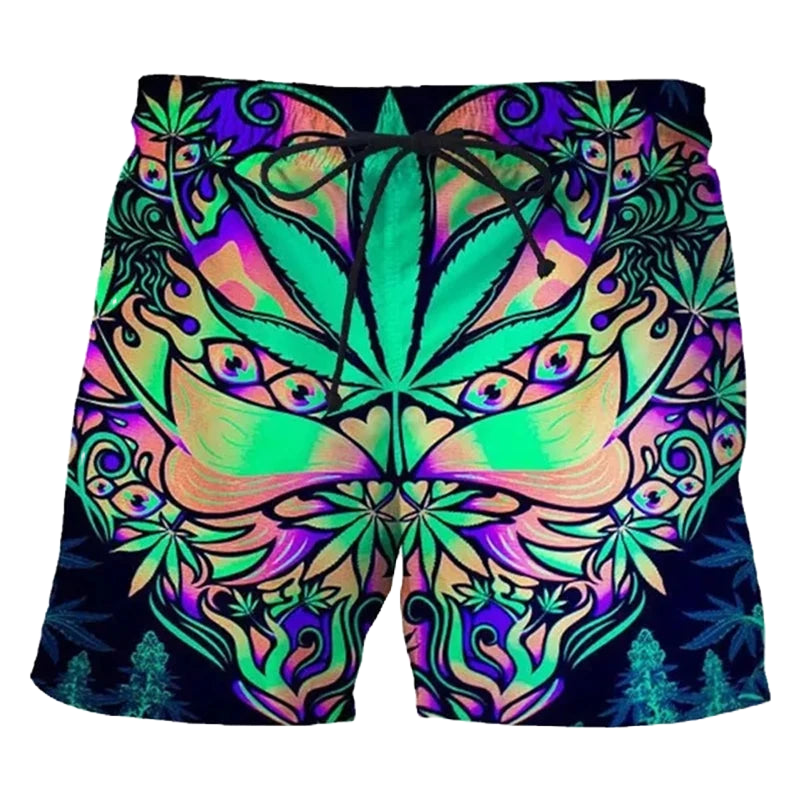 Psychedelic Weed Shorts