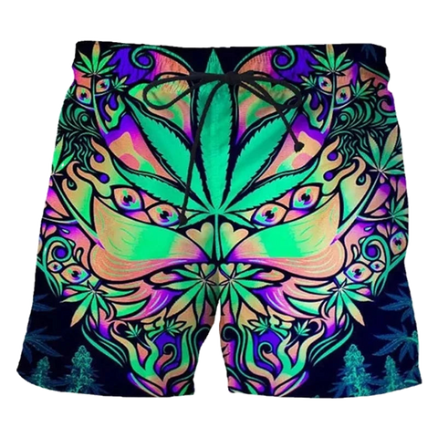 Psychedelic Weed Shorts