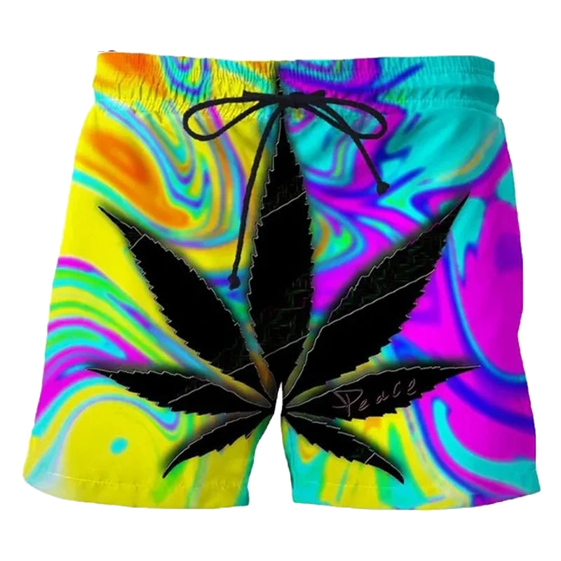 Psychedelic Weed Shorts