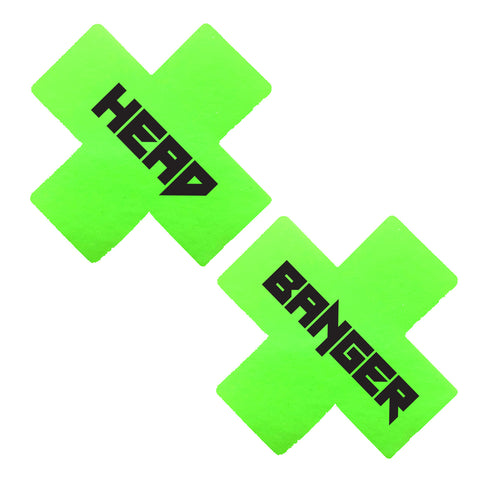 Headbanger Neon X Vinyl Pasties